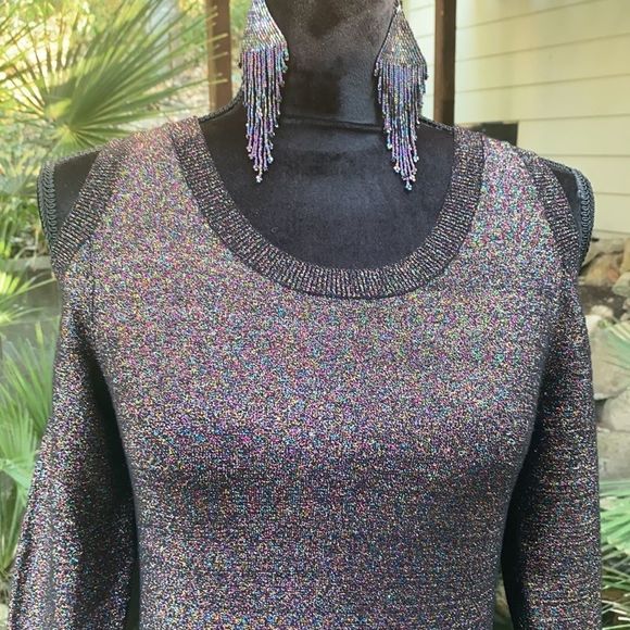 Rebecca Minkoff Claude Metallic Dress Size M - Picture 6 of 7